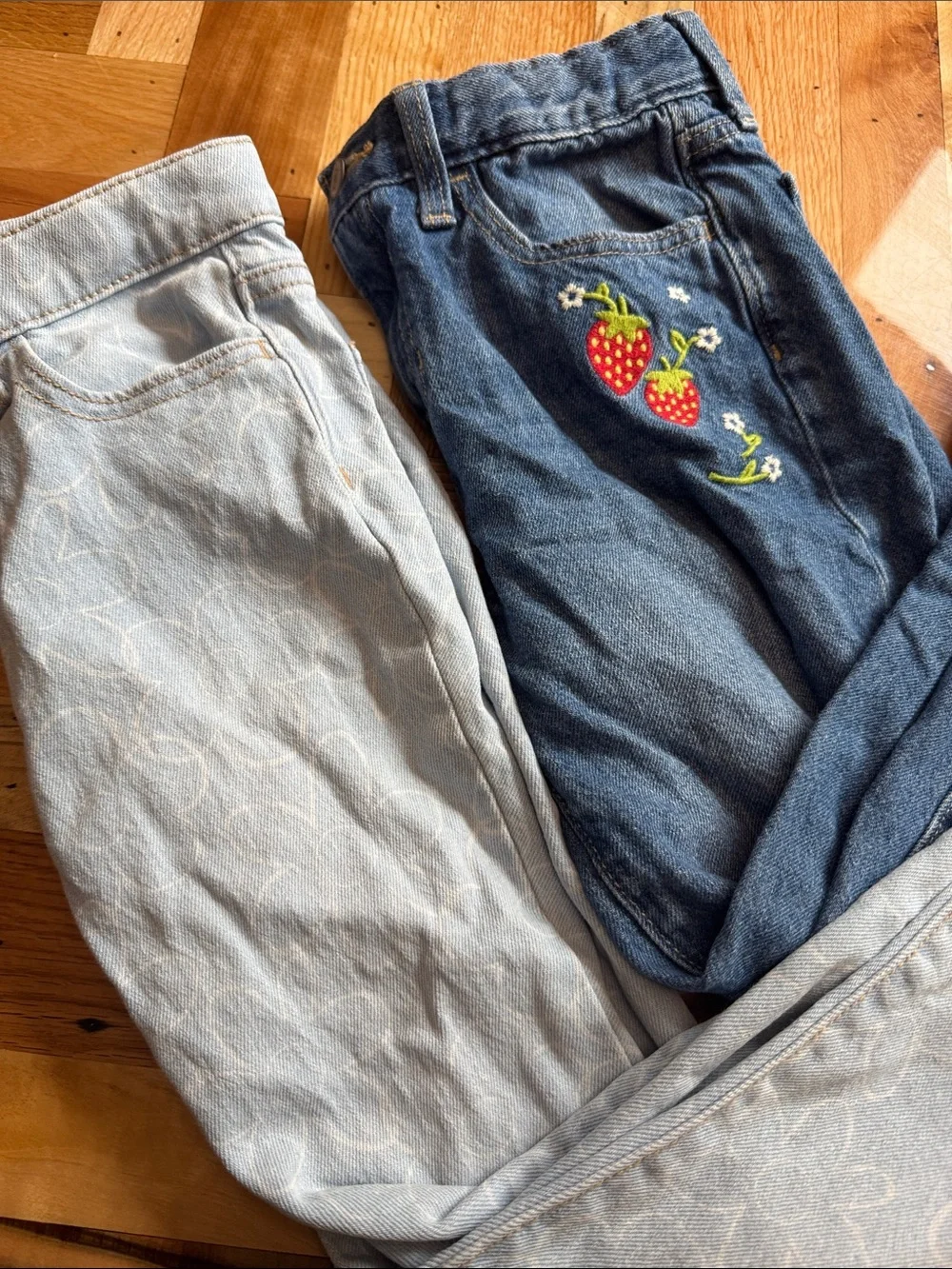 Kids Old Navy Light Blue and Dark Blue Jeans - Unbranded